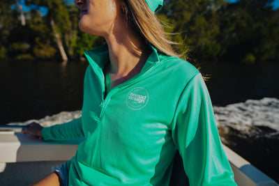 Womens Collared Fishing Jersey - Classic Squid