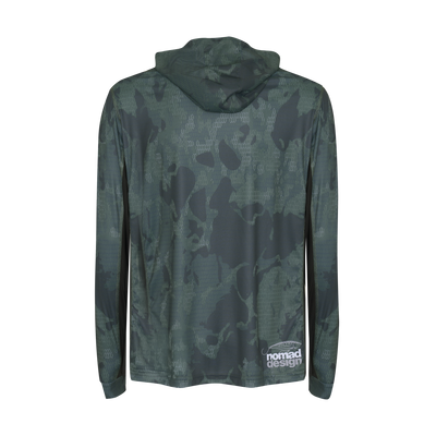 Tech Fishing Shirt Hooded - Forest Camo