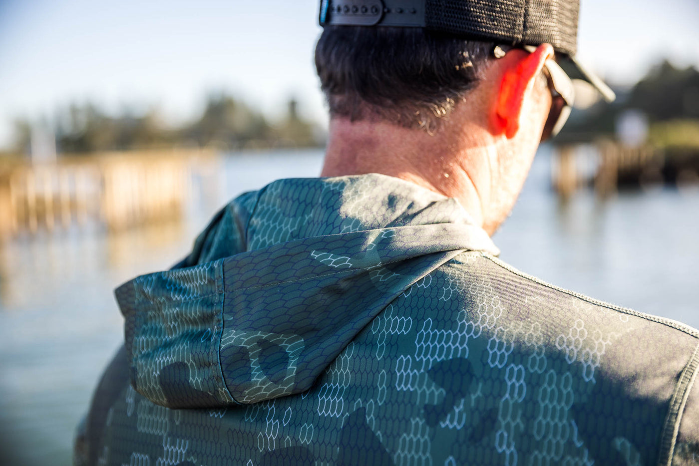 Tech Fishing Shirt Hooded - Camo Splice Khaki – Nomad Tackle